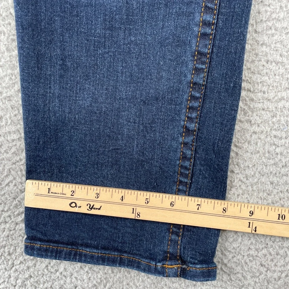 True Religion Jeans Mens 34 Blue Ricky Relaxed Straight Dark Wash Denim Stretch
